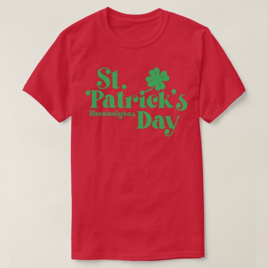 St Patricks Day Shenanigans Groene tekst T-shirt (Design voorkant)