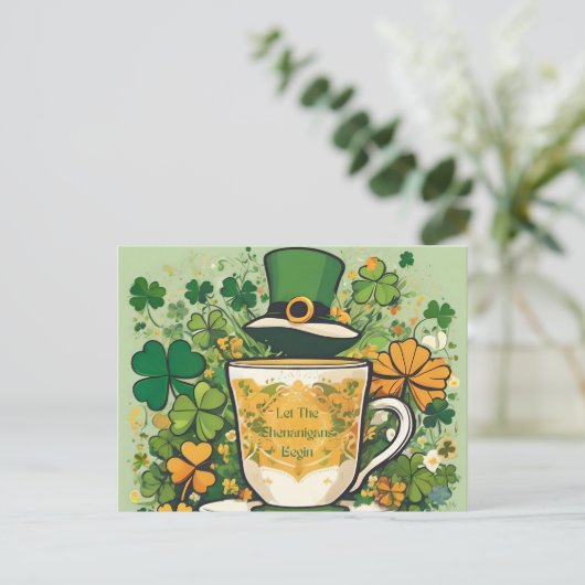  St Patrick's Day Shenanigans Party Aankondigingskaart (Staand voorkant)