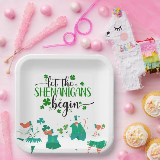 St. Patrick's Day Shenanigans Party Papieren Bordje (Feest)