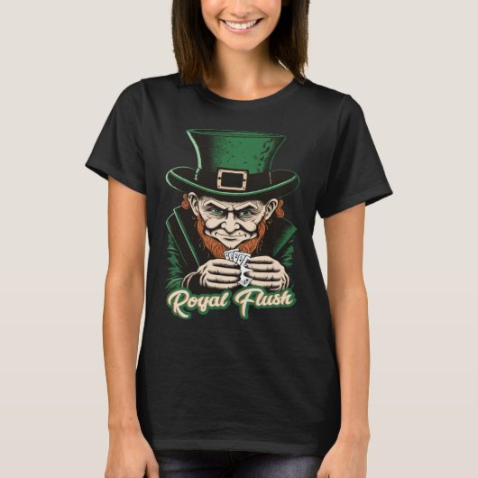 St Patricks Day Shenanigans shamrock poker leprech T-shirt (Voorkant)