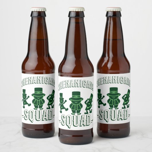 ST PATRICK'S DAY - SHENANIGANS SQUAD BIER ETIKET (Flessen)