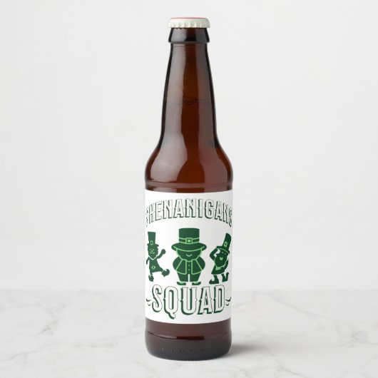 ST PATRICK'S DAY - SHENANIGANS SQUAD BIER ETIKET (Voorkant)