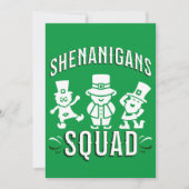 ST PATRICK'S DAY - SHENANIGANS SQUAD FEESTDAGENKAART (Voorkant)