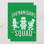 ST PATRICK'S DAY - SHENANIGANS SQUAD FEESTDAGENKAART (Voorkant / Achterkant)