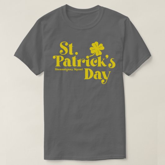 St Patricks Day Shenanigans Squad Gold Tex T-shirt (Design voorkant)