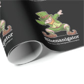 St Patricks Day Shenanigator Dabbing Kabouter Cadeaupapier (Rol Hoek)