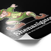 St Patricks Day Shenanigator Dabbing Kabouter Foto Afdruk (Hoek)