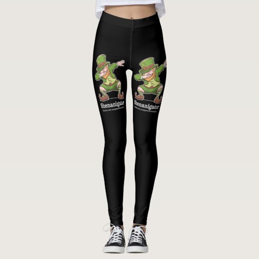 St. Patrick's Day Shenanigator Dabbing Kabouter Leggings (Voorkant)
