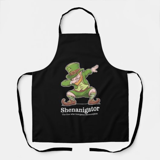 St Patricks Day Shenanigator Dabbing Kabouter Schort (Voorkant)