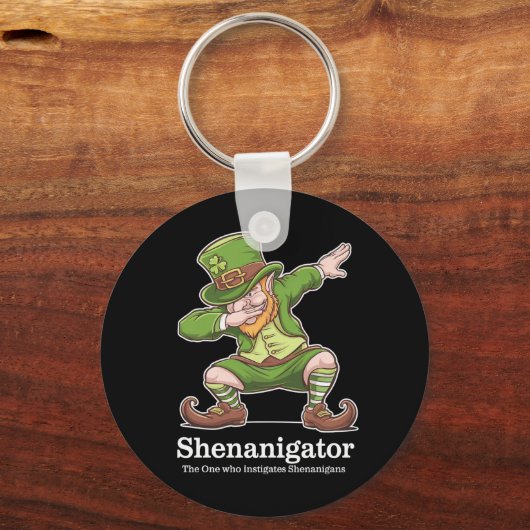 St Patricks Day Shenanigator Dabbing Kabouter Sleutelhanger (Voorkant)