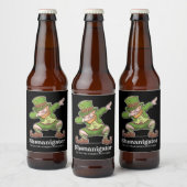 St Patricks Day Shenanigator Dabbing Leprechaun Bier Etiket (Flessen)