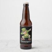 St Patricks Day Shenanigator Dabbing Leprechaun Bier Etiket (Voorkant)
