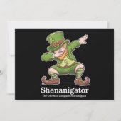 St Patricks Day Shenanigator Dabbing Leprechaun Kaart (Voorkant)