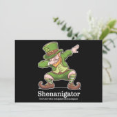 St Patricks Day Shenanigator Dabbing Leprechaun Kaart (Staand voorkant)