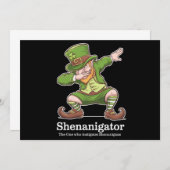St Patricks Day Shenanigator Dabbing Leprechaun Kaart (Voorkant / Achterkant)