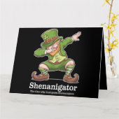 St Patricks Day Shenanigator Dabbing Leprechaun Kaart (Gele Bloem)