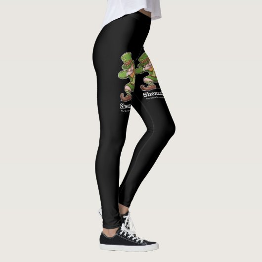 St Patricks Day Shenanigator Dabbing Leprechaun Leggings (Rechts)