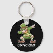 St Patricks Day Shenanigator Dabbing Leprechaun Sleutelhanger (Voorkant)