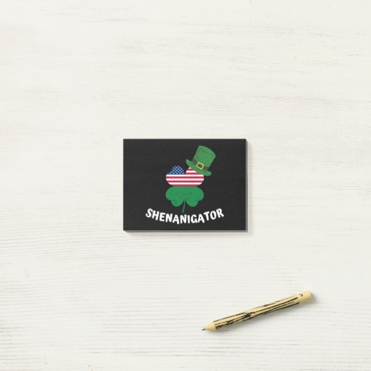 St. Patrick's Day Shenanigator Post-it® Notes (Op bureau)