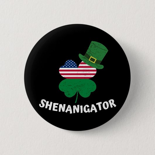 St. Patrick's Day Shenanigator Ronde Button 5,7 Cm (Voorkant)