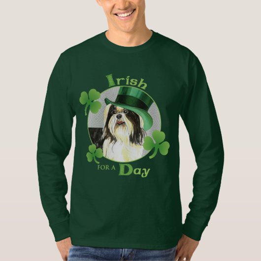 St. Patrick's Day Shih Tzu T-shirt (Voorkant)