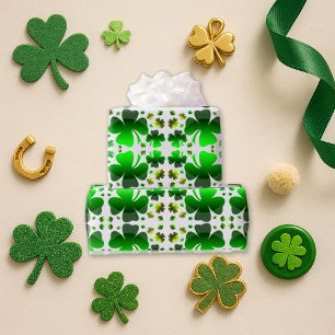 St. Patrick's Day Shimmering Shamrock Cadeaupapier