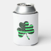 St Patricks Day Shirt | Ierse Amerikaanse vlag Blikjeskoeler (Blikje Achterkant)