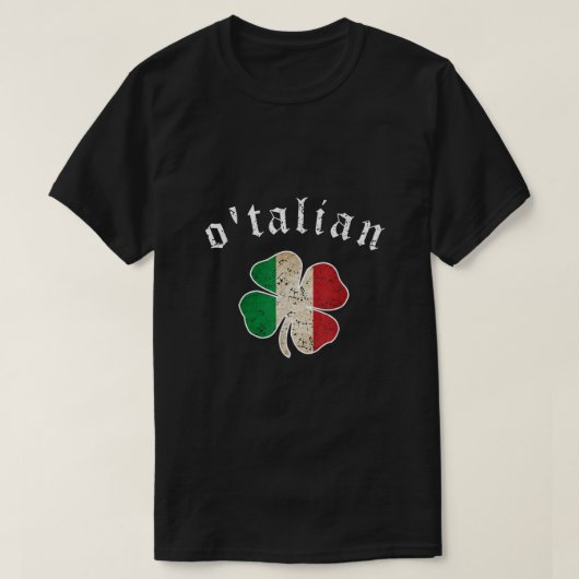 St Patricks Day Shirt Irish Otalian Italy Shamrock (Design voorkant)