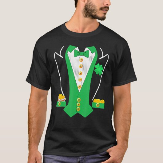St Patricks Day Shirt Irish Tuxedo Childs Leprecha (Voorkant)