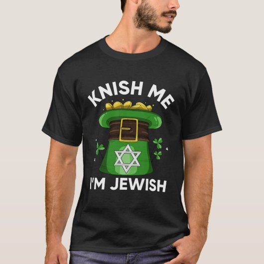 St Patricks Day Shirt Knish Me I'm Jewish Funny Je (Voorkant)