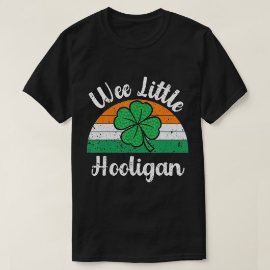 St Patricks Day Shirt Wee Little Hooligan Boy Kind (Design voorkant)