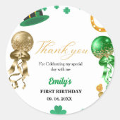 St Patrick's Day Shmarock Bedankt Verjaardag Ronde Sticker (Voorkant)