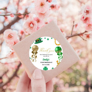 St Patrick's Day Shmarock Bedankt Verjaardag Ronde Sticker