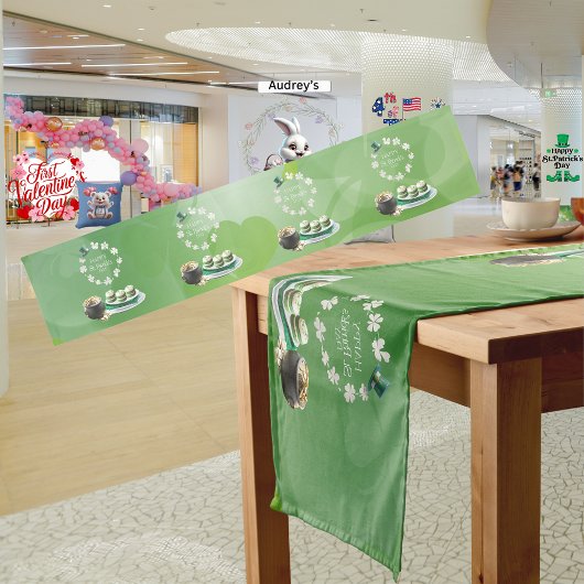St Patrick's Day Short Table Runner Korte Tafelloper