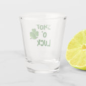 St Patrick's Day Shot O' Luck Clover Glas (Achterkant)