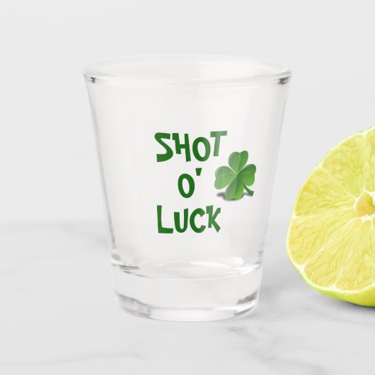 St Patrick's Day Shot O' Luck Clover Glas (Voorkant)