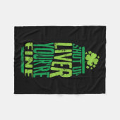 St Patrick's Day Shut Up Liver Your Fine Celebrat Fleece Deken (Voorkant (Horizontaal))