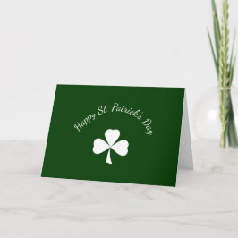 St. Patrick's Day Simple Shamrock Green Feestdagen Kaart