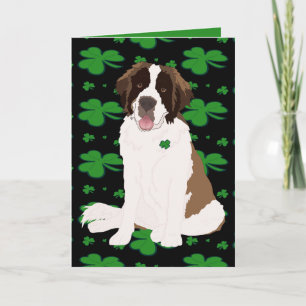 St. Patrick's Day Sint-Bernardshond  Feestdagen Kaart