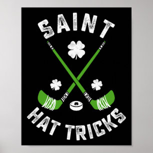 St Patricks Day Sint Hoeden Tricks Hockey Klaver K Poster