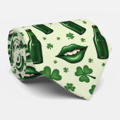St. Patrick's Day Sip & Smirk stropdas (Opgerold)