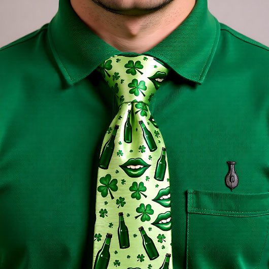 St. Patrick's Day Sip & Smirk stropdas