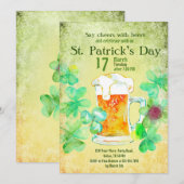 St Patrick's Day Sjabloon, Party Invitation, Kaart (Voorkant / Achterkant)