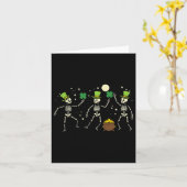 St Patricks Day Skelet Dancing Saint Pattys Kinder Kaart (Gele Bloem)