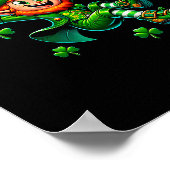 St Patrick's Day Skelet Ierse Leprechaun Slam Dunk Poster (Hoek)
