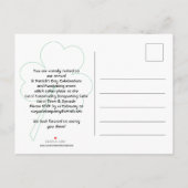St Patricks Day Sláinte Cheers & Beers Party Uitnodiging Briefkaart (Achterkant)