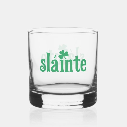 St Patricks Day Slainte Cheers Whisky Glas (Achterkant)