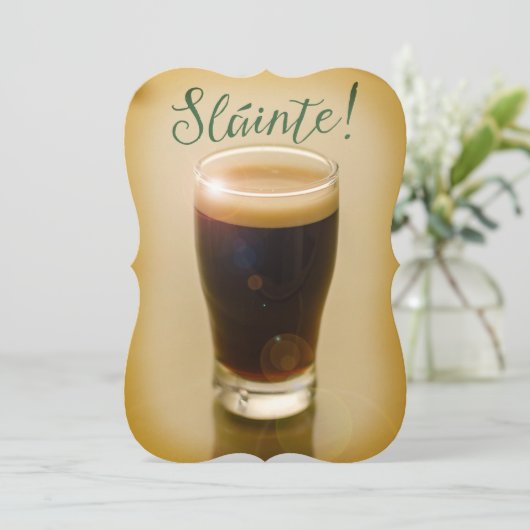 St. Patrick's Day | Slainte | Guinness Pint Kaart (Staand voorkant)