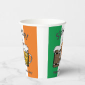 St Patricks Day Sláinte Ierse vlag Papieren Bekers (Rechts)