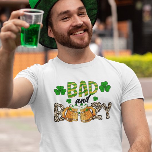 St. Patrick's Day Slecht en Dronken Beer Grappig T-shirt
